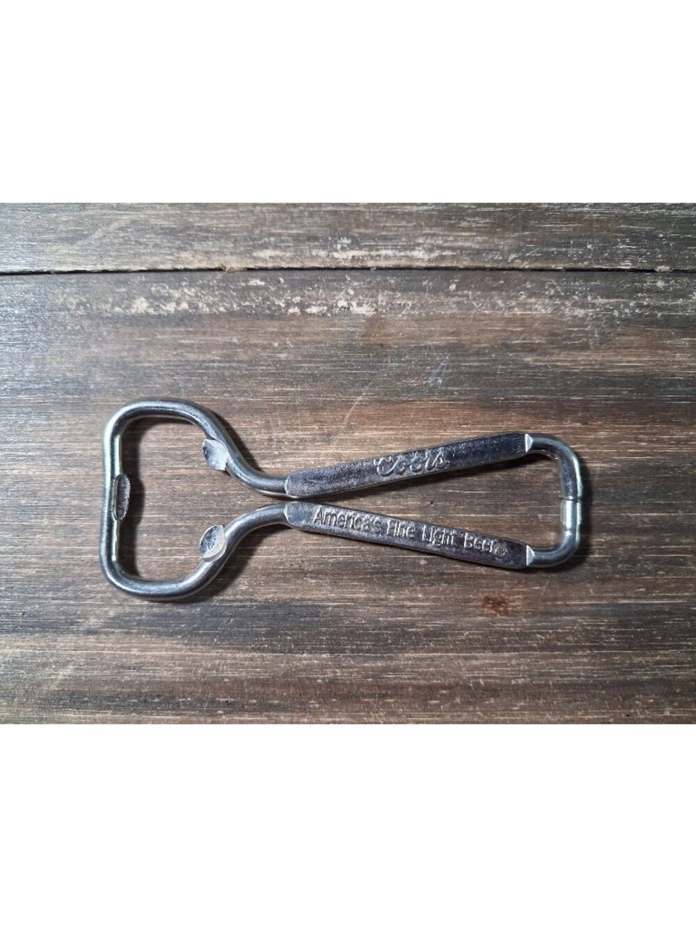 Vintage Coors Beer Bottle Opener America's Fine Light Beer Silver Tone Metal